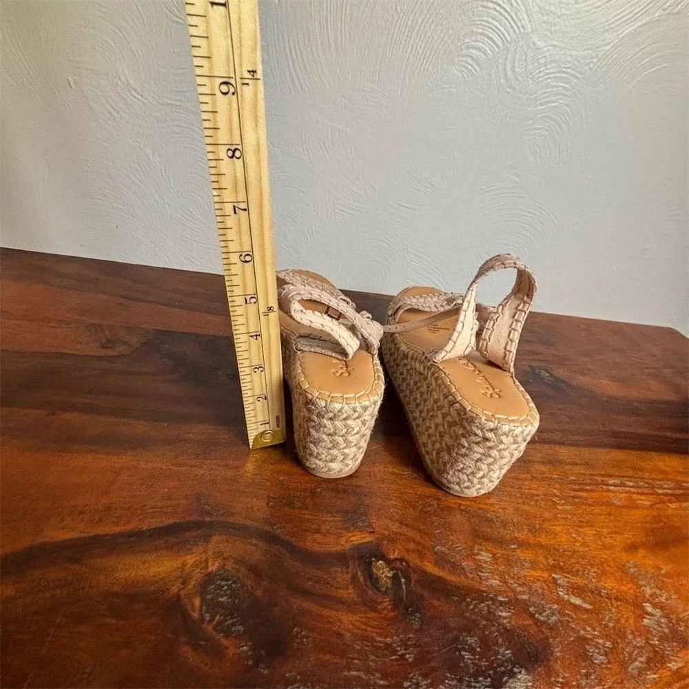 Splendid Lizzy Women's Espadrille Wedge Sandals Almond Size‎ 8.5